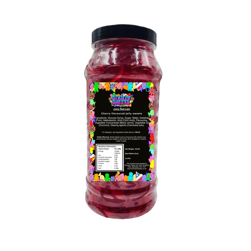 Juicy Red Cherry Lips Jelly Gummy Retro Sweets Gift Jar - 1015g