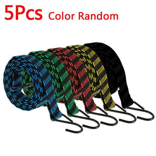 5X Heavy Duty Elastic Luggage Bungee Rope Cords Strap Strong Hook Car&Bike Tie UK