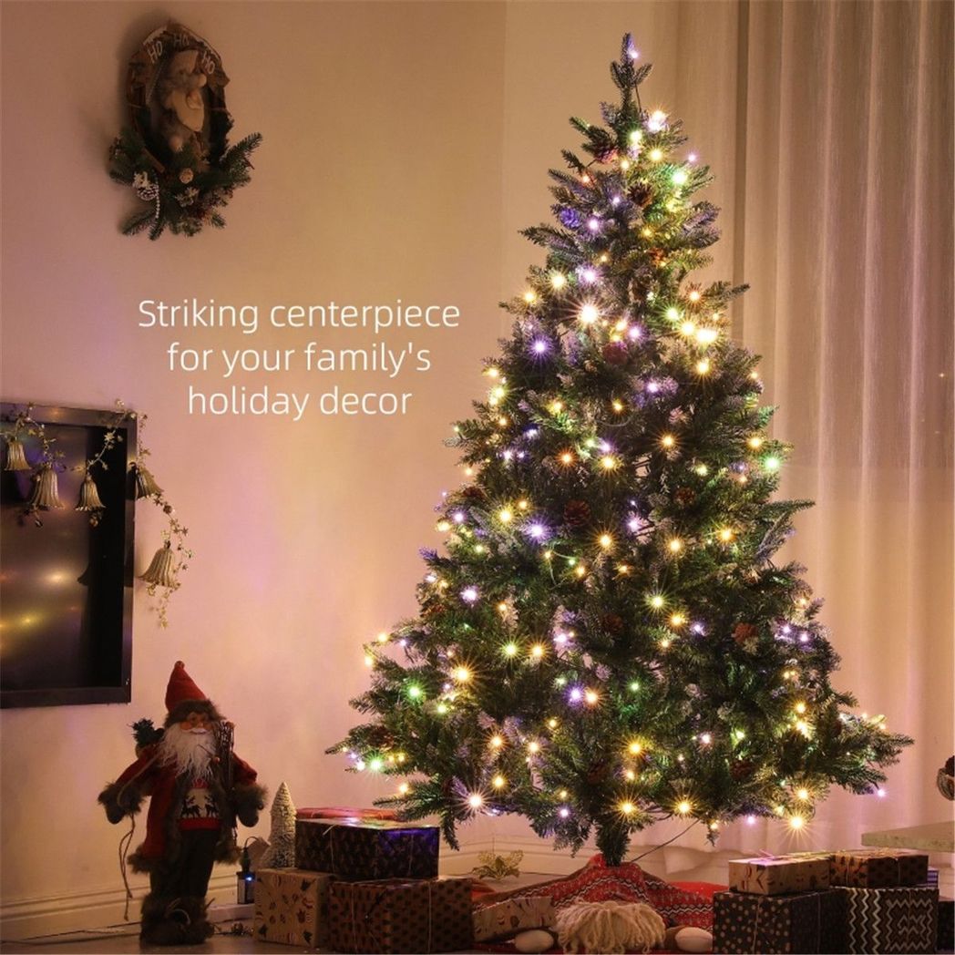 7 Ft Christmas tree | Artificial with LED lights | Green