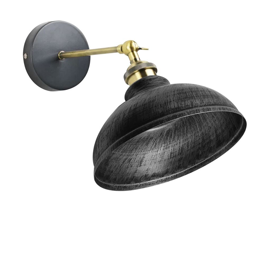 Vintage Industrial Curvy Dome E27 Adjustable Wall Light ~1220