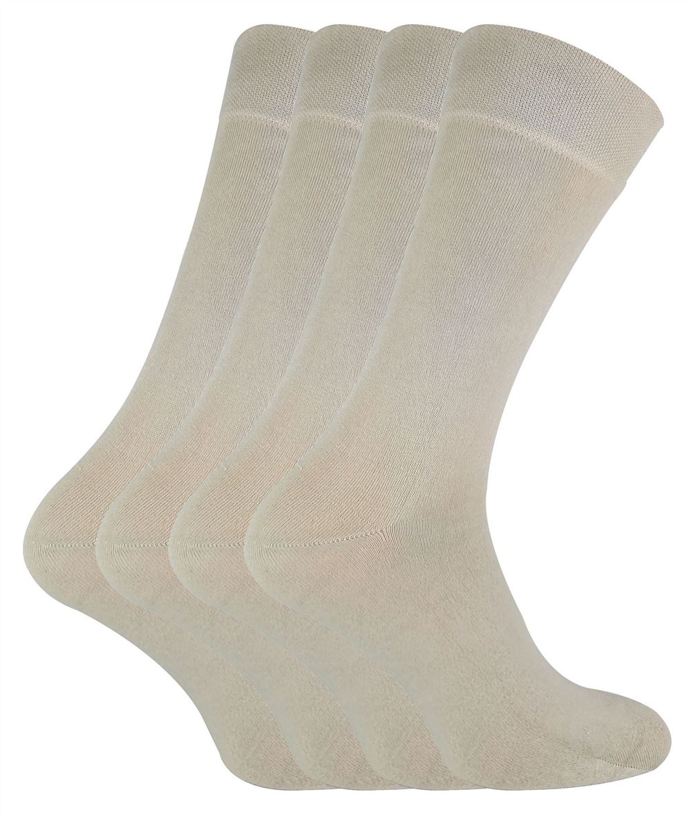 4 PAIRS Mens Bamboo Crew Socks - CR1
