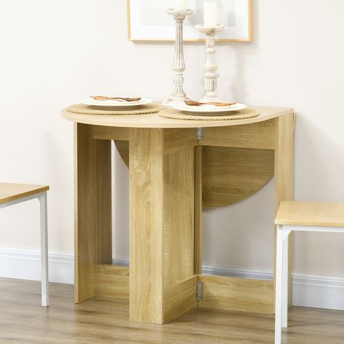 HOMCOM Folding Dining Table Foldable Drop Leaf Dinner Table for Kitchen