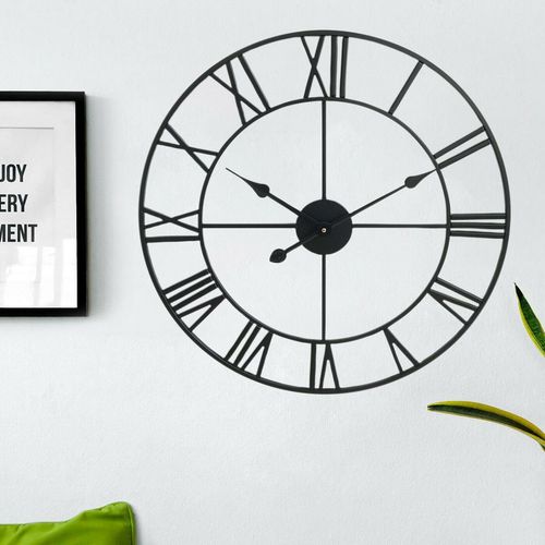 78CM ROMAN METAL CLOCK: Stunning, Statement-Making Open Back Wall Clock with Metal Numerals