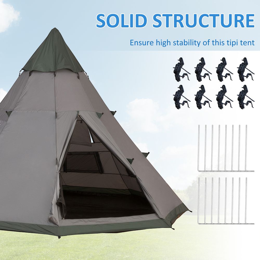 6-7 Person Large Party Camping Tent - High-Quality, Spacious, Easy Setup & Carry Bag