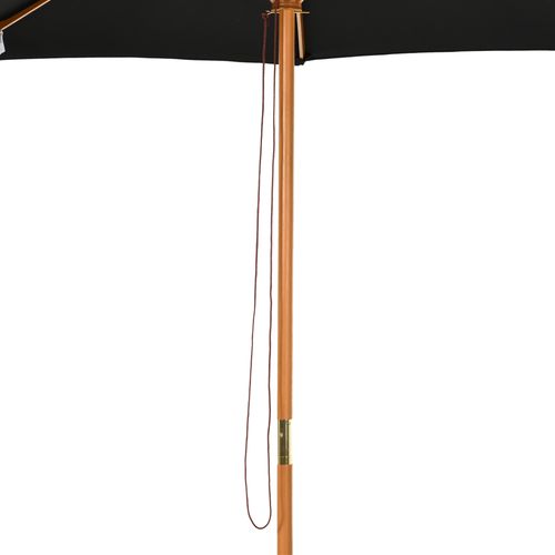 Bamboo Wooden Market Patio Umbrella 3 x 2.5 m