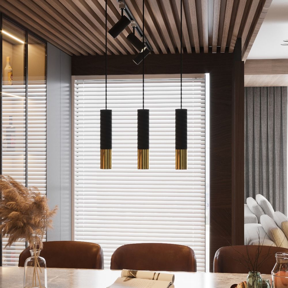LOOPEZ Pendant Lamp - Modern Steel Design - Quality GU10 Bulb