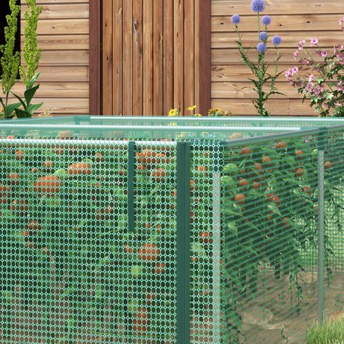 Outsunny 8' x 4' Plant Protection Tent Crop Cage with Door, Green