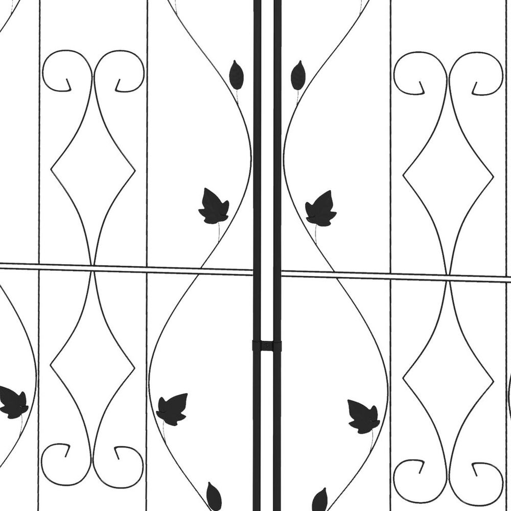 Premium Outsunny Metal Trellis Set - 2-Pack, Leaf Design