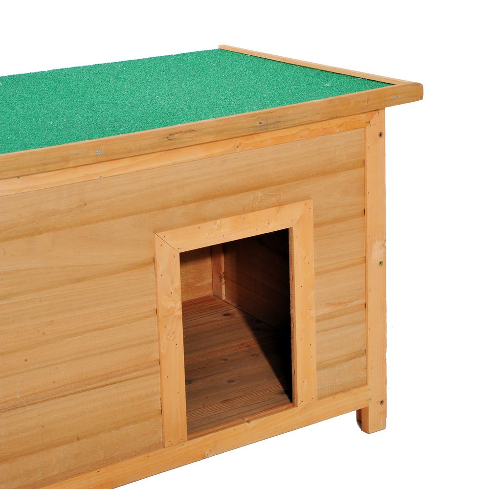 PawHut Wooden Dog Kennel Elevated Dog Pet House w/ Open Top 85W x 58D x 58H cm