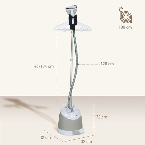 HOMCOM Clothes Steamer, Garment Steamer Clothing Wrinkle Remover, Grey