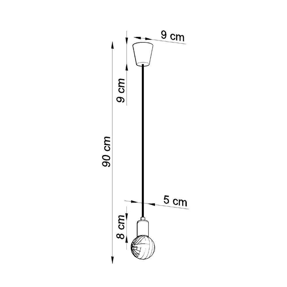 PVC Pendant Lamp: Diego Modern Design, E27 Socket