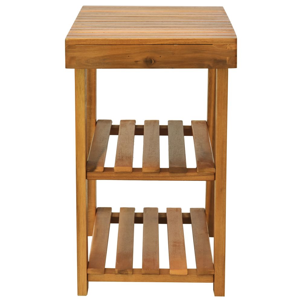 Acacia Wood Shoe Bench, 3-Tier 50x28 x 45 cm