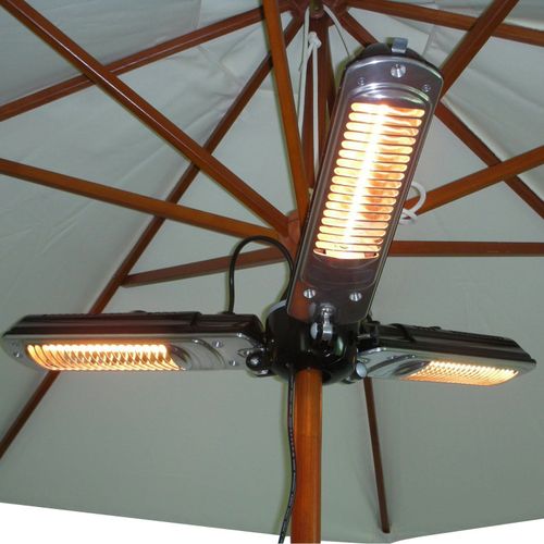 Outsunny Electric Parasol Heater Infrared Quartz 2000W Outdoor Umbrella mounted