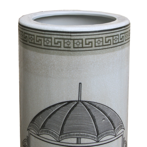 Ceramic Umbrella Stand, Monochrome Umbrella Print