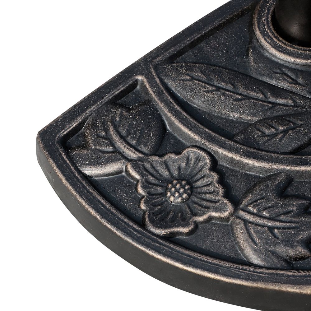 Heavy Duty Resin-Bronze Parasol Base | Sturdy & Secure | Perfect for Outdoor Umbrellas