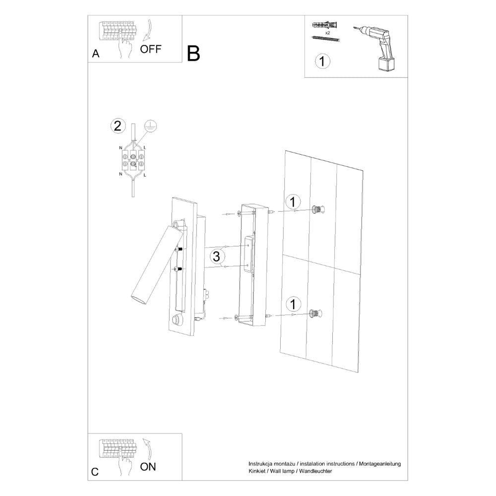 Wall lamp steel Enif modern Design G9