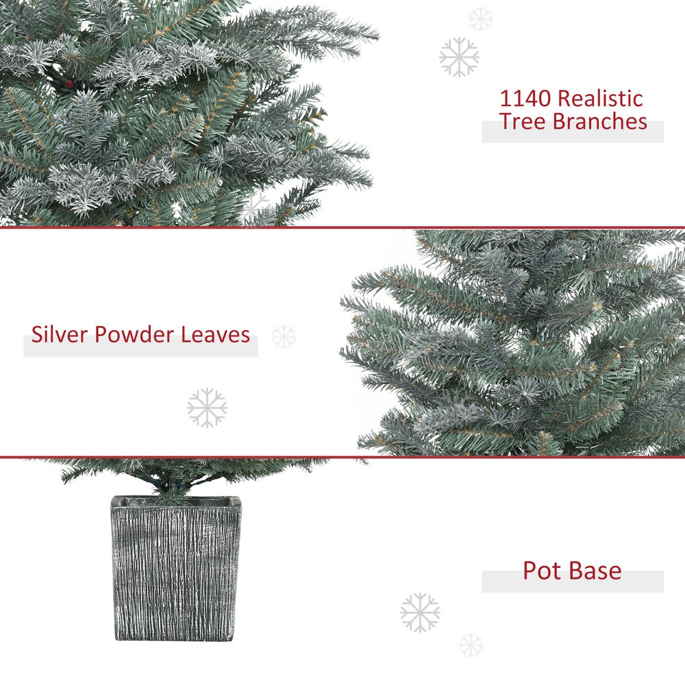 5ft Artificial Christmas Tree Xmas Decoration Pot Stand and 1140 Tips HOMCOM