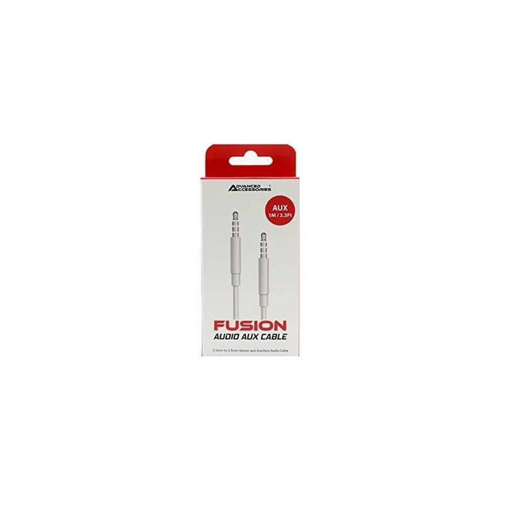 Advanced Accessories Fusion Audio Aux Cable 3.5mm-White MRM01855