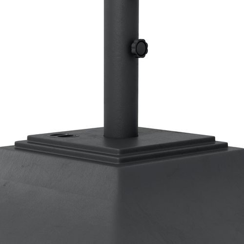 Outsunny 60kg Square Parasol Base with Wheels Fillable Plastic Umbrella Stand