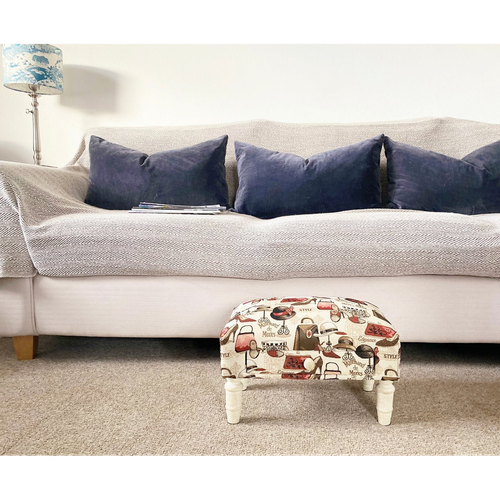 Ladies Fabric Footstool with Drawer