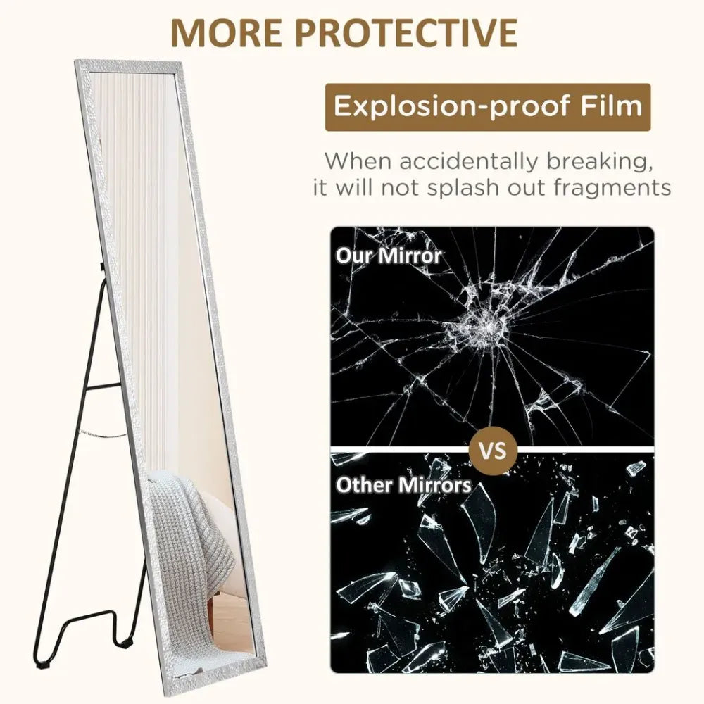 Full Length Free Standing Dressing Mirror | Bedroom, Living Room | High-Quality & Easy Assembly