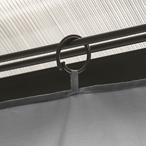 3 x 3m Gazebo Replacement Sidewall Set with 4 Panels, Hooks/C-Rings Light Grey