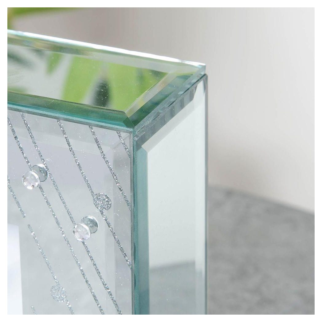 Hestia Mirror Glass Raindrop Design Mantel Clock