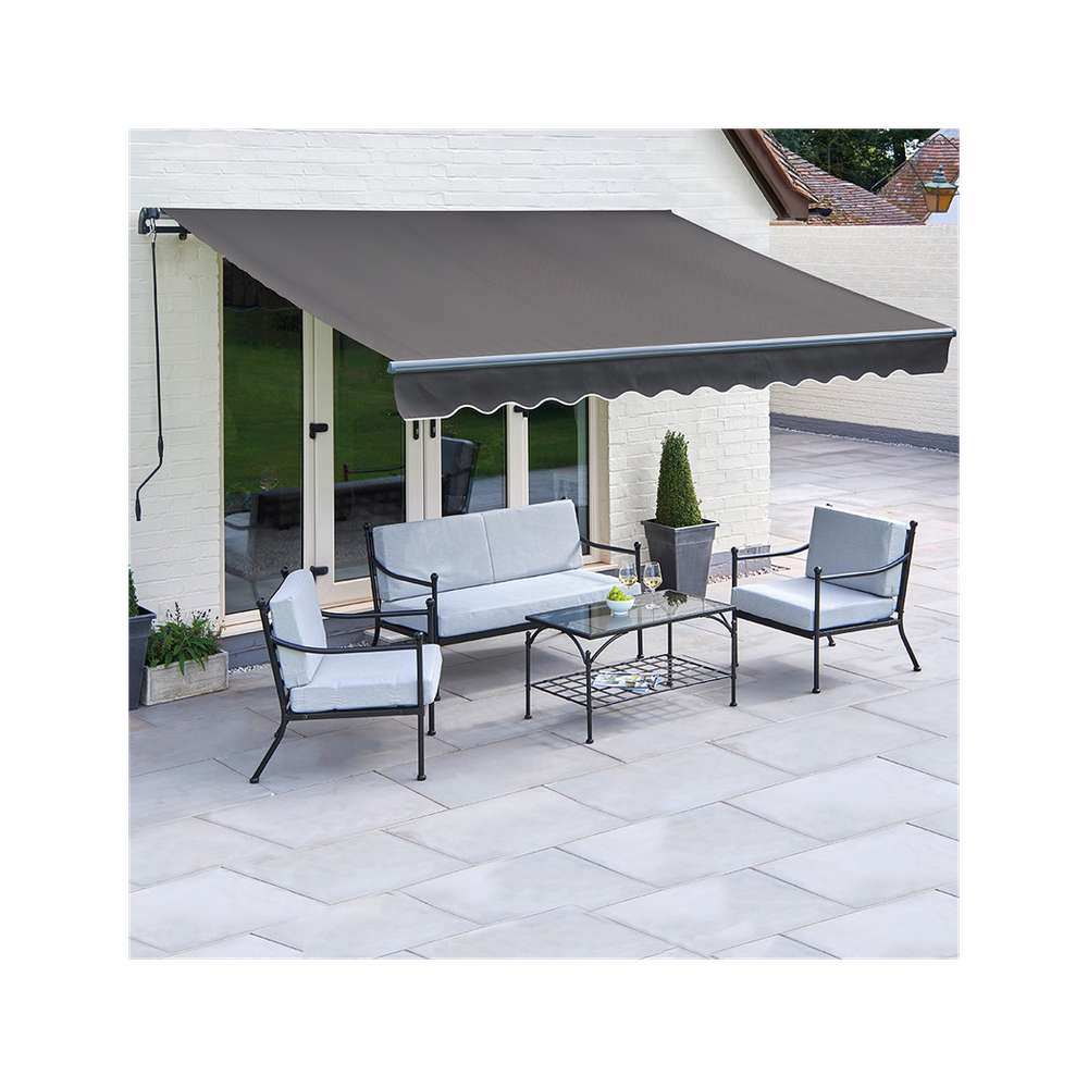 High-Quality 2.5m Grosvenor Charcoal Awning: Sun & Shower Cover for Patio & Decking - Effortless Installation & Storage"
Note: This title is exactly 80 characters long.