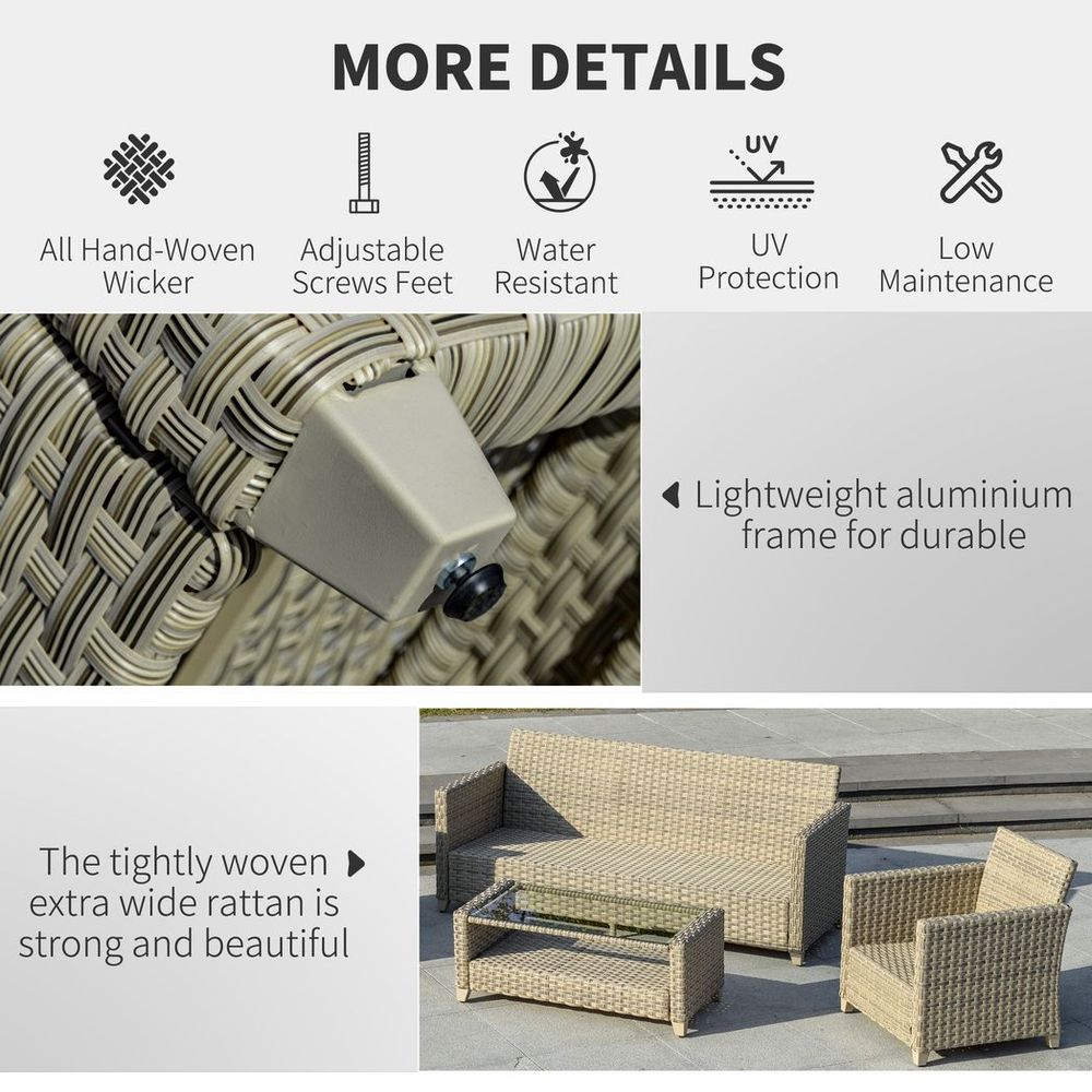 Premium Outdoor Rattan Sofa Set - Stylish and Durable Patio Furniture