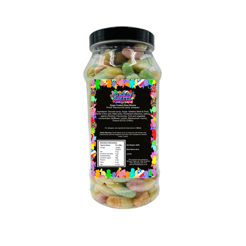 Fizzy Glow Worms Retro Sweets Gift Jar - 650g