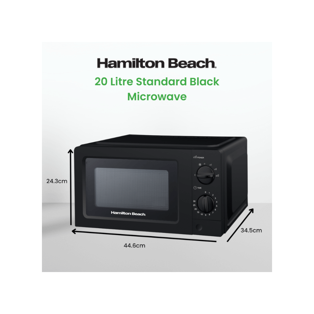Hamilton Beach Microwave 700W 20 Litre Black HB70T20B