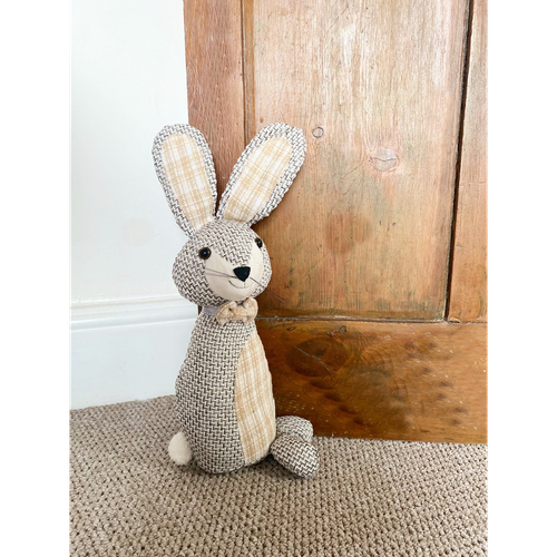 Woven Fabric Rabbit Doorstop