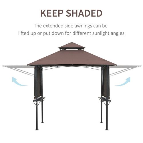 Party BBQ Tent Outdoor Camping Patio Canopy Awing Waterproof Coffee
