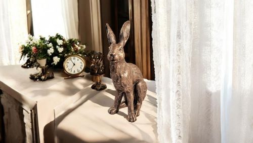 Hare Brass Style Ornament 39x26x15cm