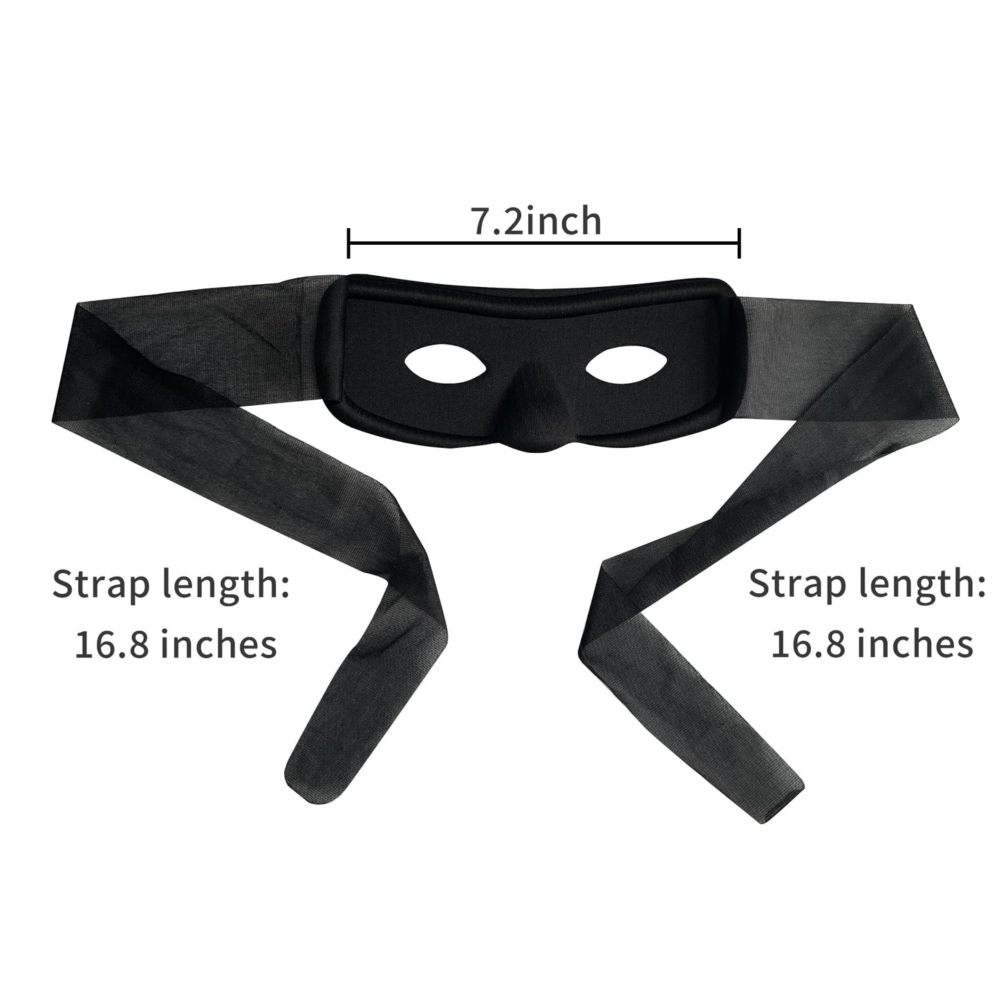 UOUYOO Bandit Mask - Black Eye Mask for Thief Costume | Halloween Prop
