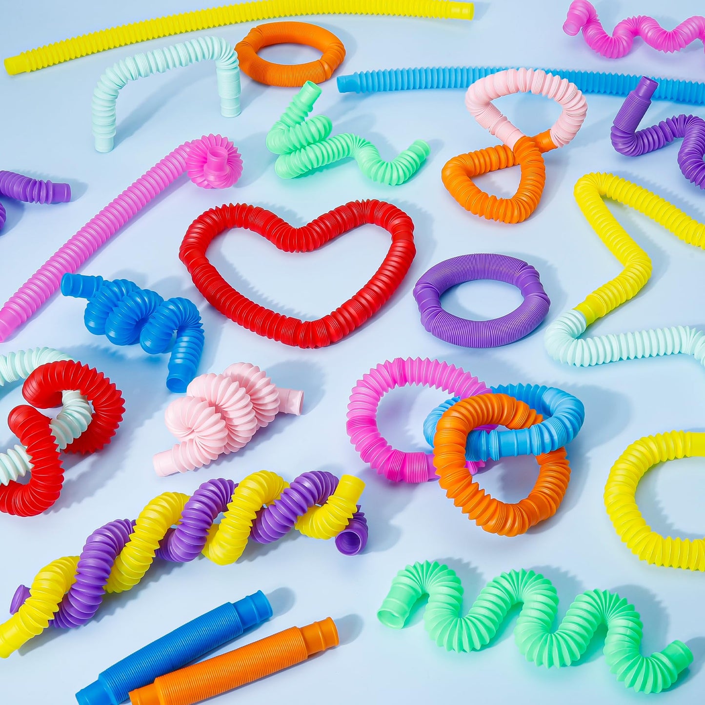 UrChoice Pop Tubes — 30-Pack Colorful Stretchy Fidget Toys for Kids & Adults