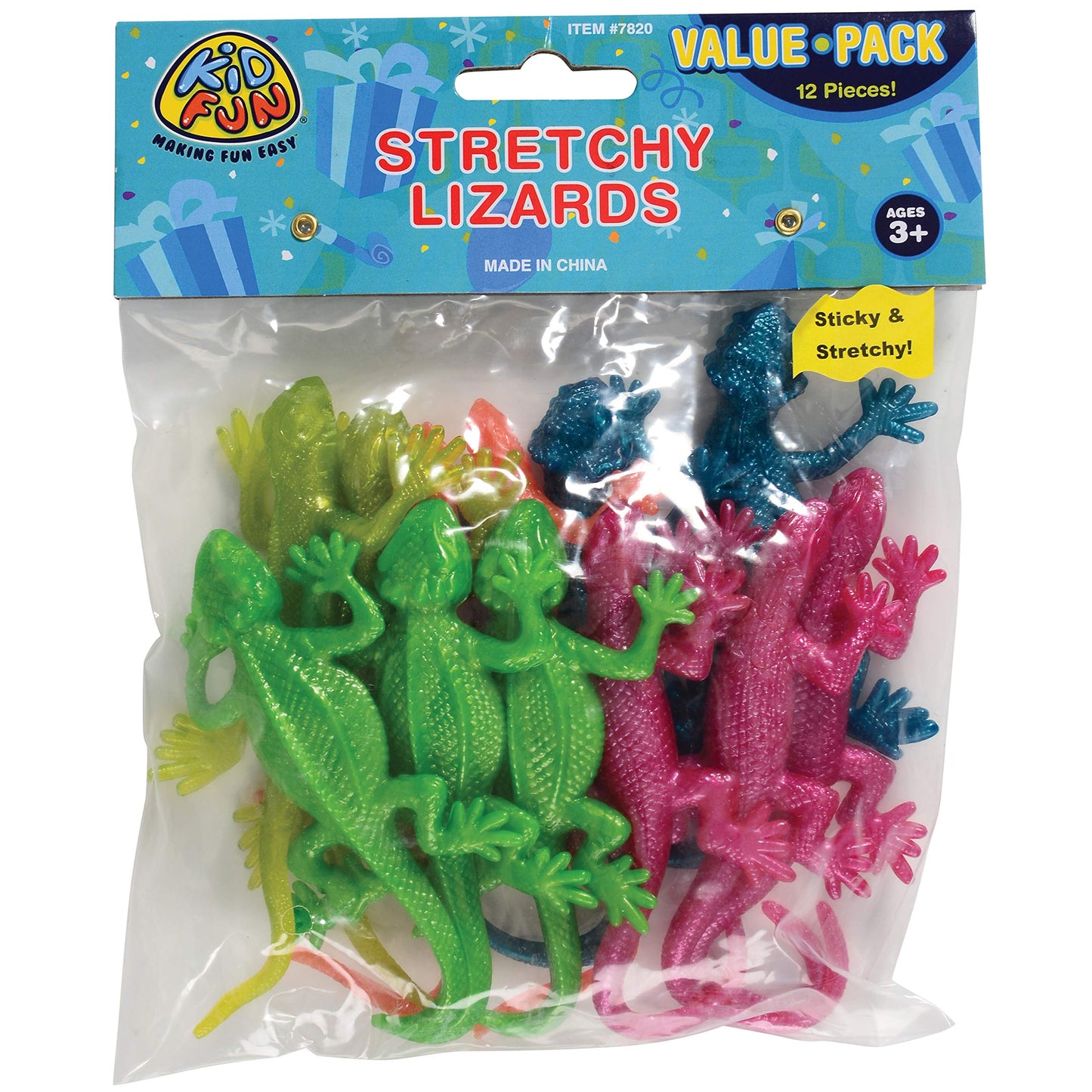 Stretchy Lizard Toys - 12 Assorted Colors | U. S. Toy