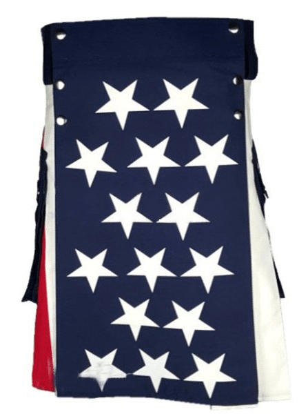 Men American Utility Flag Kilt USA Flag Hybrid Utility Kilt