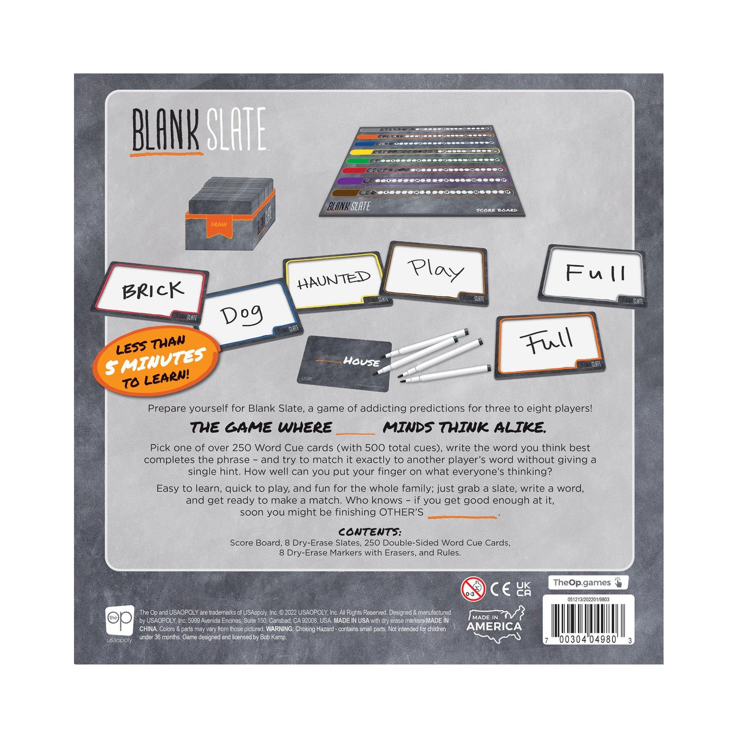 USAOPOLY Blank Slate – Word Cue Party Game for Family Game Night | 3-8 Players, Ages 8+