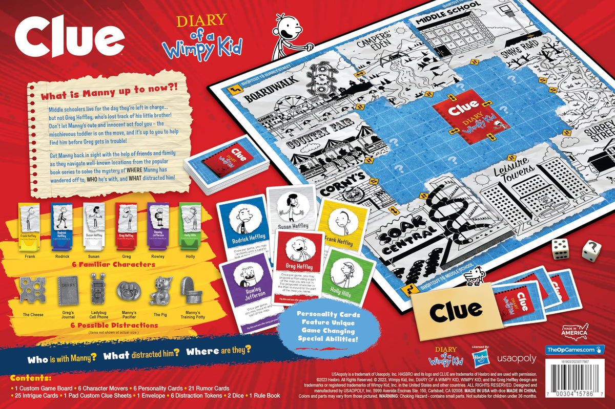 USAOPOLY CLUE: Diary of a Wimpy Kid – Official Collectible Clue Game