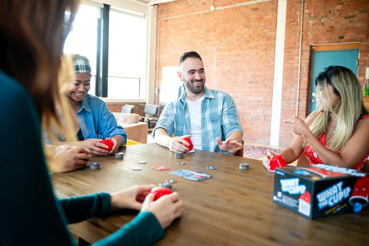 USAOPOLY What The Cup!? — Social Bluffing Dice Game for 3-6 Players