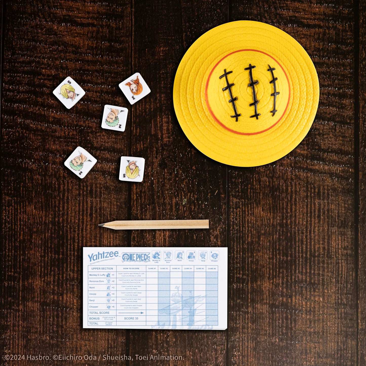 USAOPOLY Yahtzee: One Piece Dice Cup – Straw Hat Edition | Family Fun