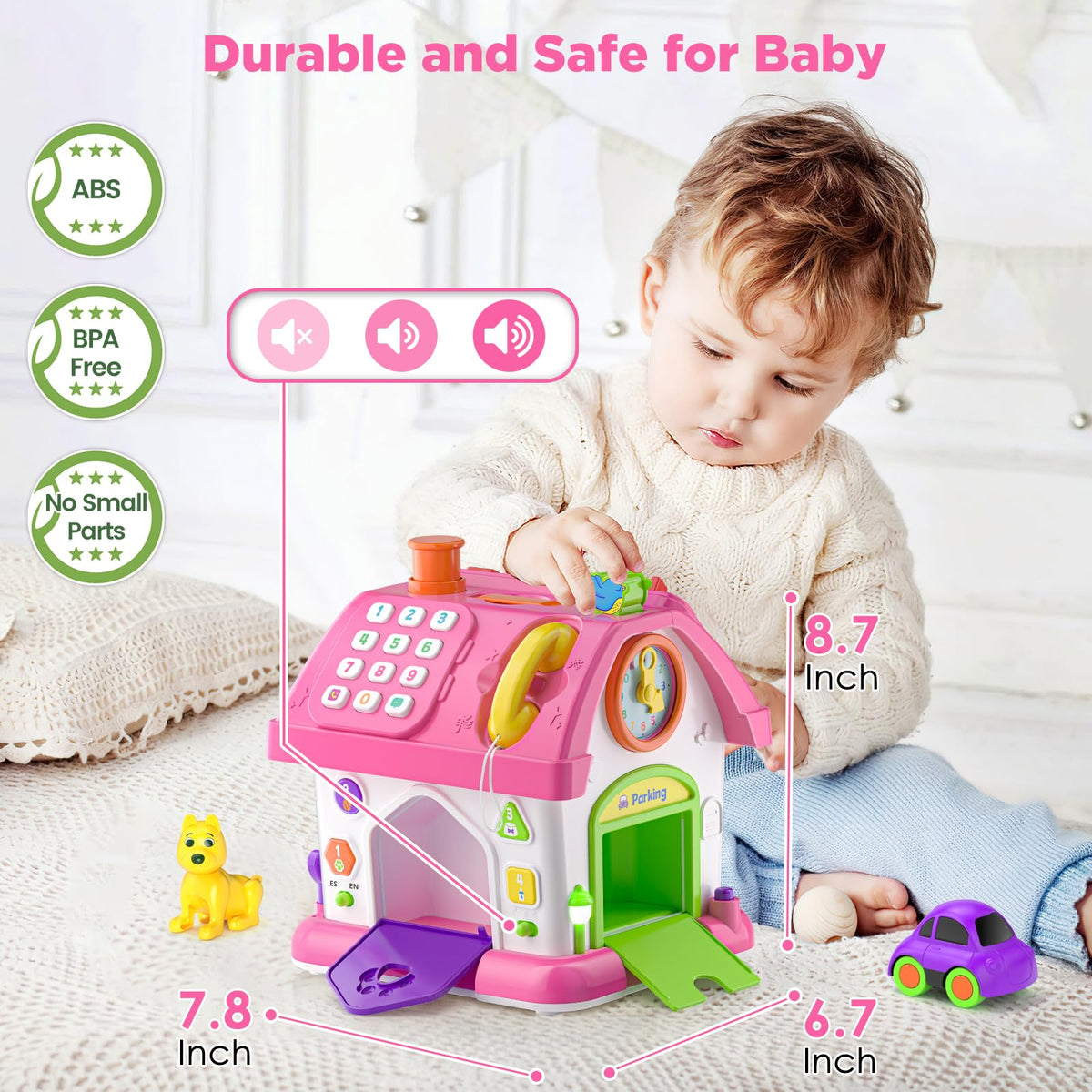 Vahome 14-in-1 Montessori Toy for 12-18 Months – Pink