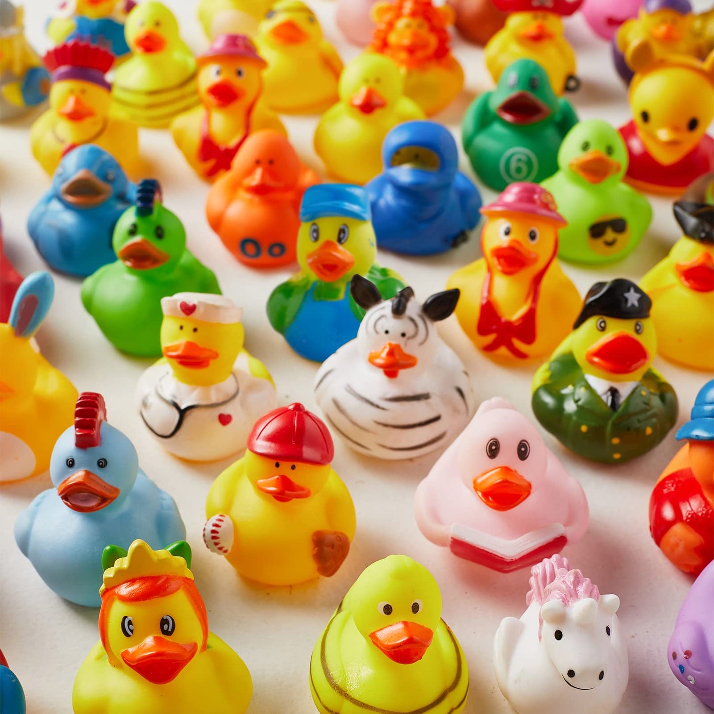 ValenLyra 200-Pack Rubber Ducks – Bulk 2.3-Inch Bath Toys, 100 Varieties