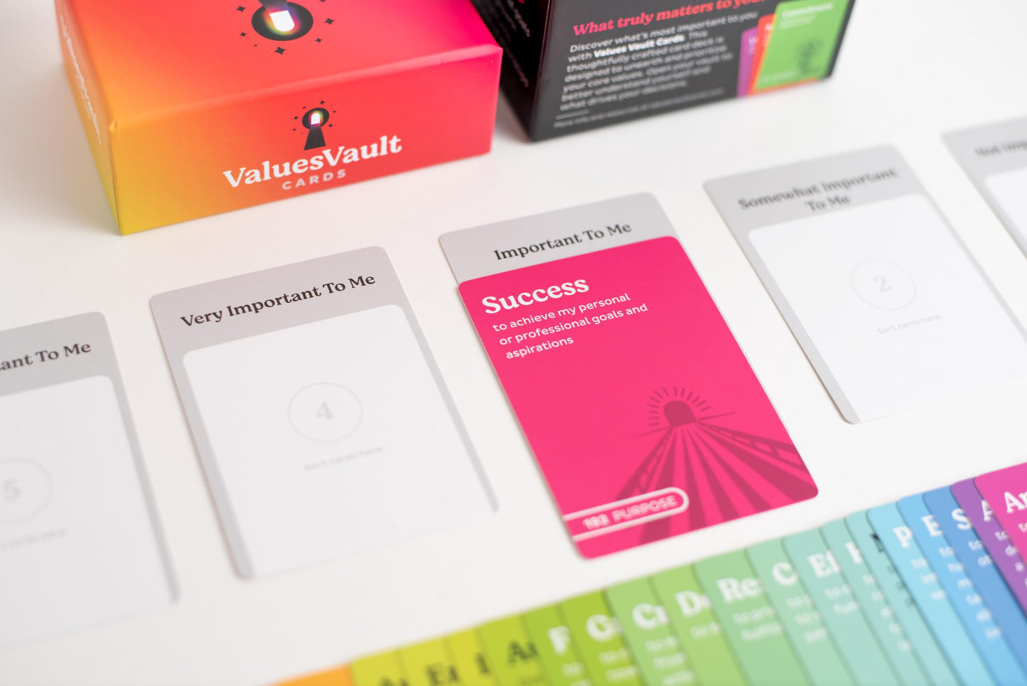 Values Vault Cards — Personal & Professional Core Values Sort Deck