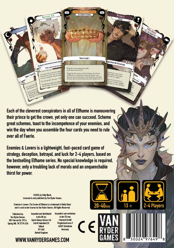 Van Ryder Games - Enemies & Lovers: The Crown of Elfhame | Holly Black Elfhame Card Game (2-4 Players, 20-40 Min)