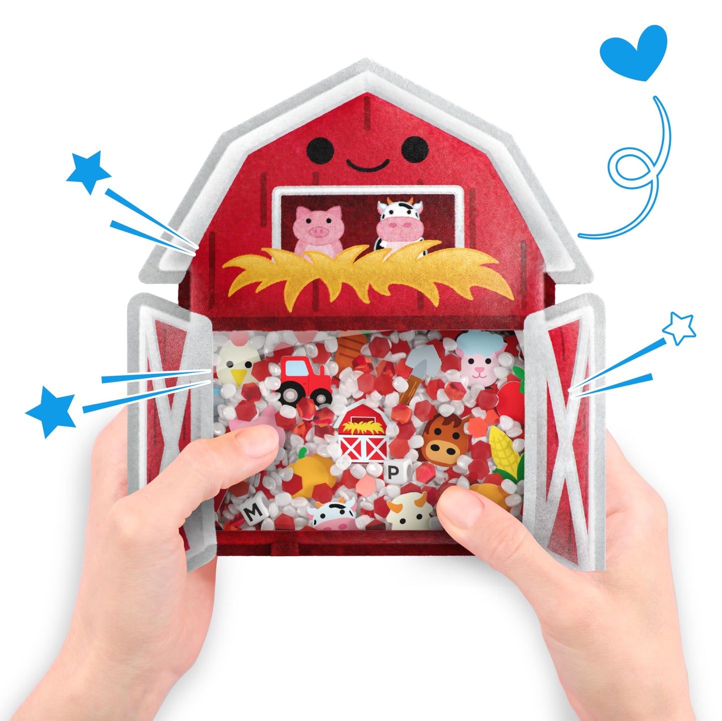 Vango BIZYBOO Ol' Red – Original Seek & Find Plush for Kids 2+ | Hidden Object Matching Game