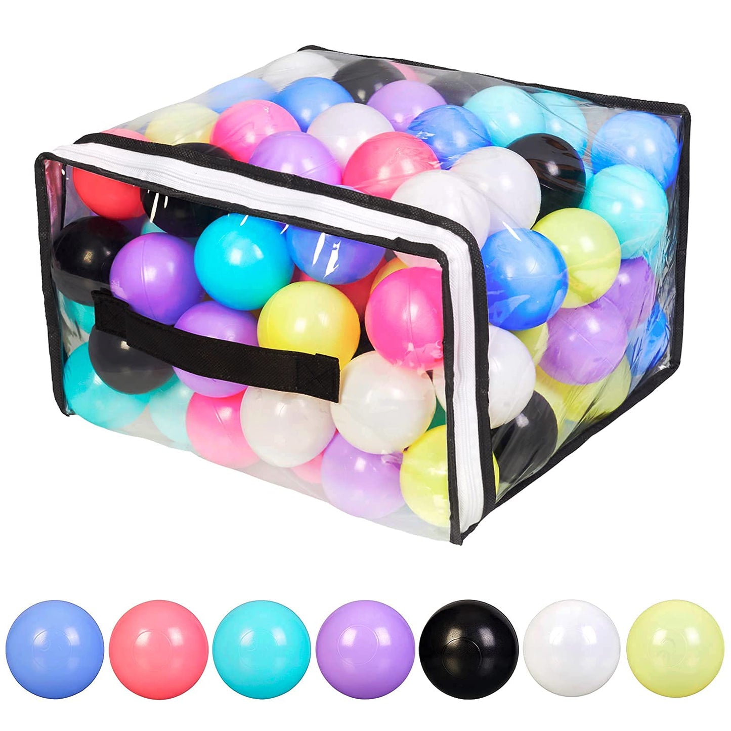Vanland Ball Pit Balls – Phthalate Free, BPA Free, 2.2-Inch Crush-Proof Multicolor Balls with Storage Bag