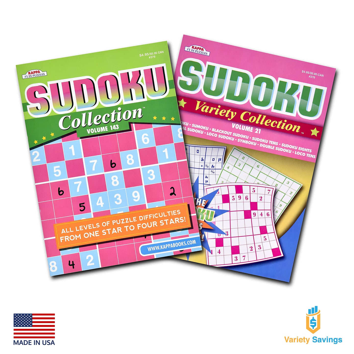 Variety Savings 12-Pack: Sudoku & Word Search Puzzles for Adults (8x10)
