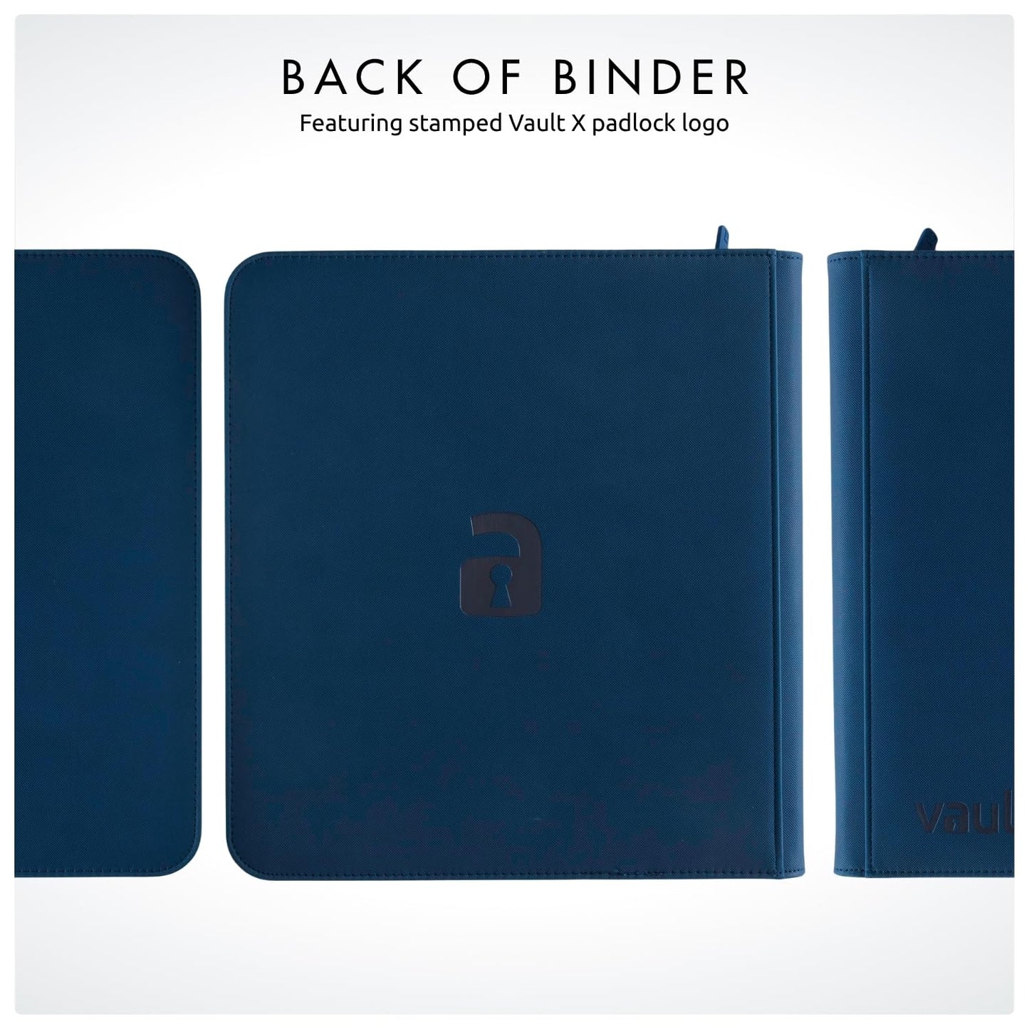 Vault X 12 XL Pocket Zip Binder – 624 Cards, Exo-Tec Material (Blue)